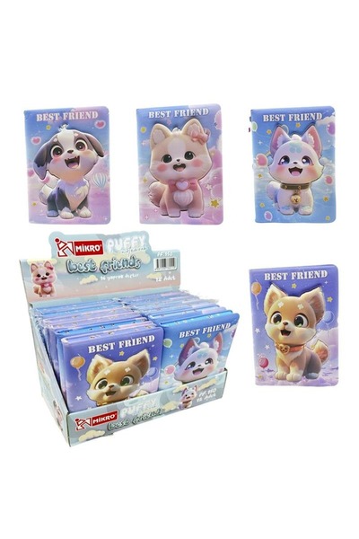 BEST FRIEND KEDİ VE KÖPEKLİ PUFFY HATIRA DEFTERİ