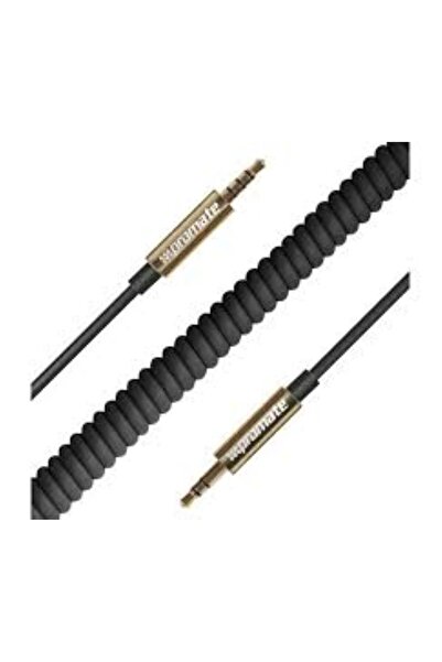 advisor Promate LinkMate-A3 Premium Coiled 3.5mm AUX Audio Cable - Black كيبل...