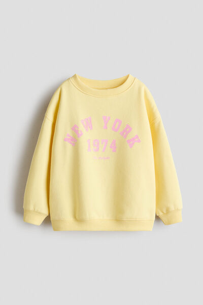 H&M Baskılı ve İçi Tüylü Sweatshirt