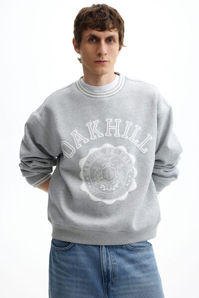 H&M Baskılı Sweatshirt Loose Fit