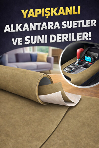Bitacir Kendinden Yapışkanlı Alkantara Süet Suni Deri 100 X 150 -VIZON