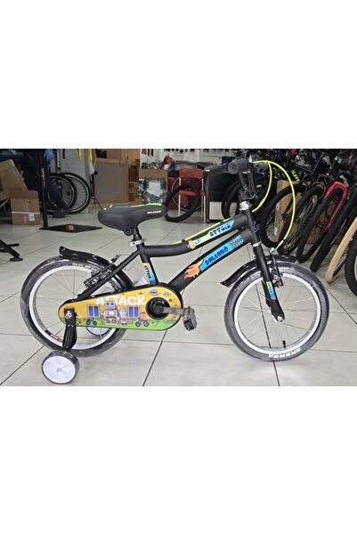 Salcano Attack 16 Jant Çocuk Bisikleti siyah siyah mavi