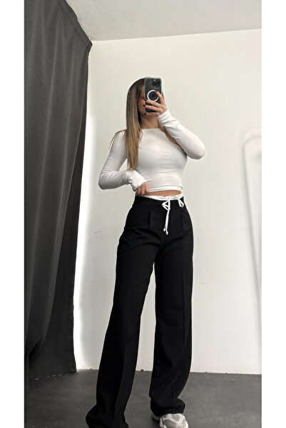 nona butik Maggie Palazzo Pants - Black