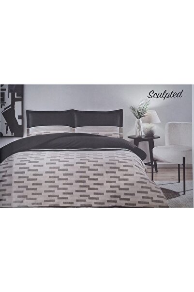 Özdilek Single Elastic Duvet Cover Set Sculpted Black
