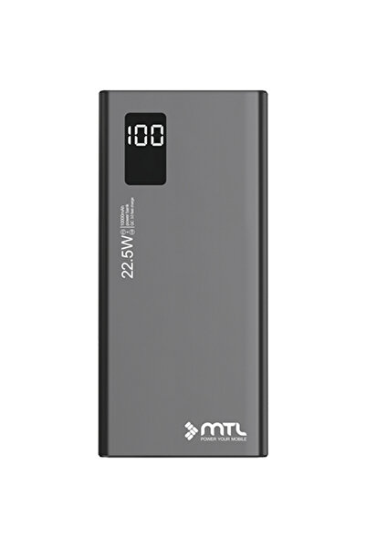 MTL 30000 mAh 22.5W Turbo Şarj Dahili Kablolu LED Göstergeli PD ve QC 3.0 Pow...