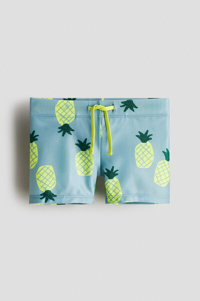 H&M Baskılı Kısa Şort Mayo