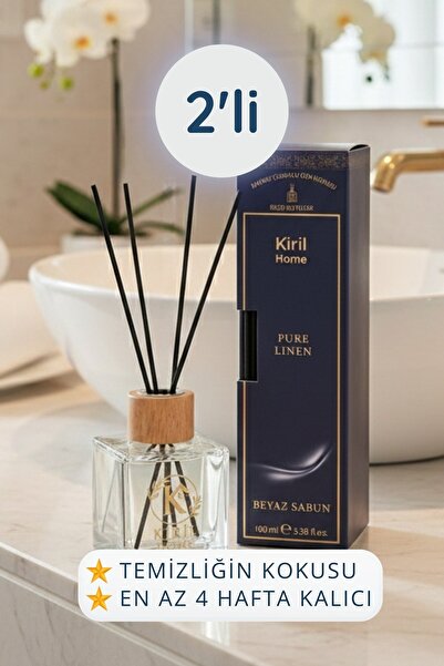 Kiril Home 2'li Beyaz Sabun Oda Kokusu 100 ml Çubuklu Premium