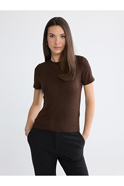 LC Waikiki Блестяща селекция от Shining Store Дамска тениска без яка