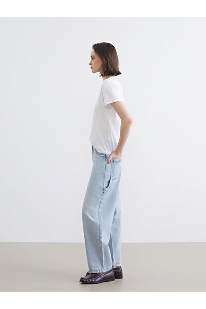 LC Waikiki Γυναικείο τζιν παντελόνι μπλε Balloon Fit