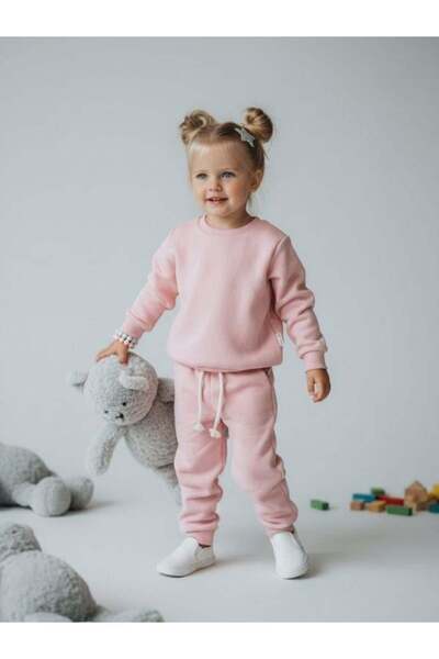 Zekids Girl's Cotton Basic Tracksuit Set