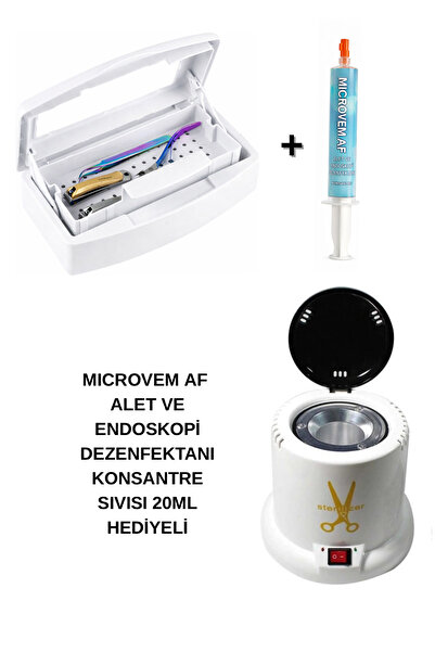 ELLEA NAIL 100W Mini Sterilizasyon Makinesi ve Çift Bölmeli Sterilizasyon Kut...