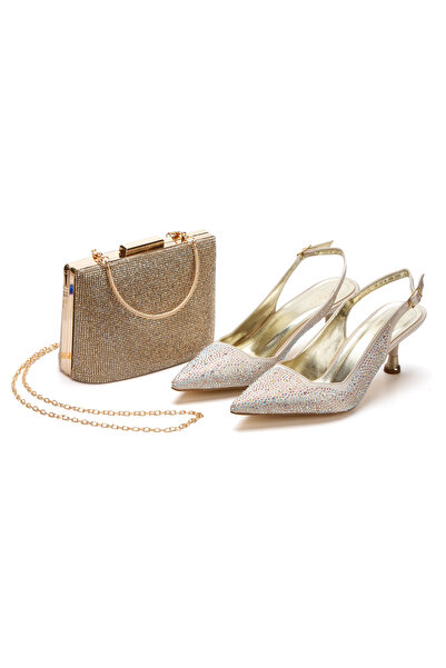 DYG STORE طقم أحذية وحقائب نسائية بكعب 5 سم من إنتاج خاص لفساتين السهرة