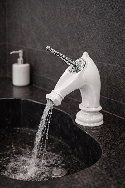 HCE STORE Unicorn White Sink Faucet Modern Stylish Design