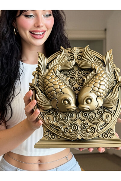 ZupZup Pisces Zodiac Sign | Premium Horoscope Statuette | Bronze Effect Finish