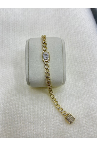 LUMI TAKI-SAAT Xpng Steel Gold Baguette Zircon Stone Special Clip-On Gourmet ...