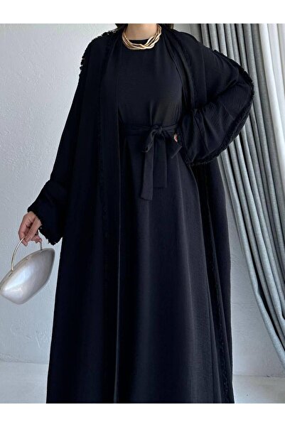 MELEK ARAZ Black Adel Abaya Set