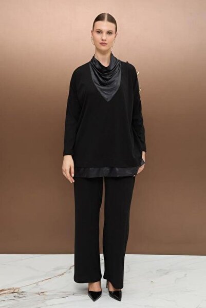 MÜSEMMA Büyük Beden Takım - SİYAH