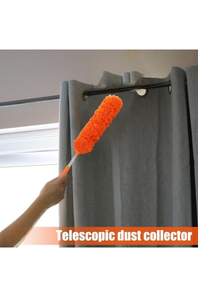 Brentino ممسحة غبار من الألياف الدقيقة بمقبض تلسكوبي 75 سم، رأس قابل للتمديد ...