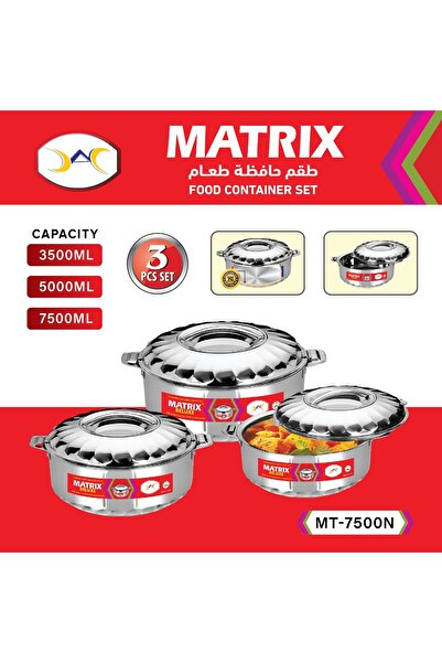 Matrix This is a Deluxe brand stainless steel food container set.