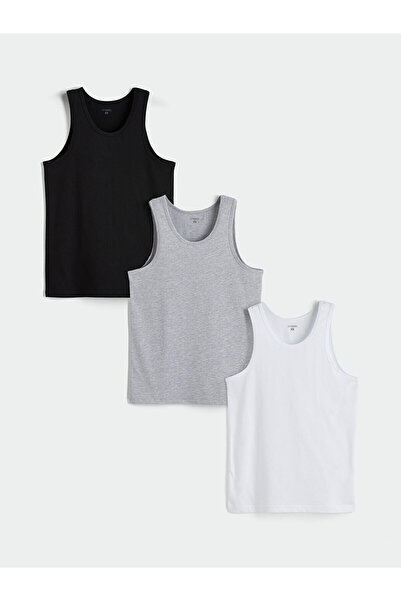 LC Waikiki Özmarka New Season U-Neck Men's Undershirt 3-Piece Set