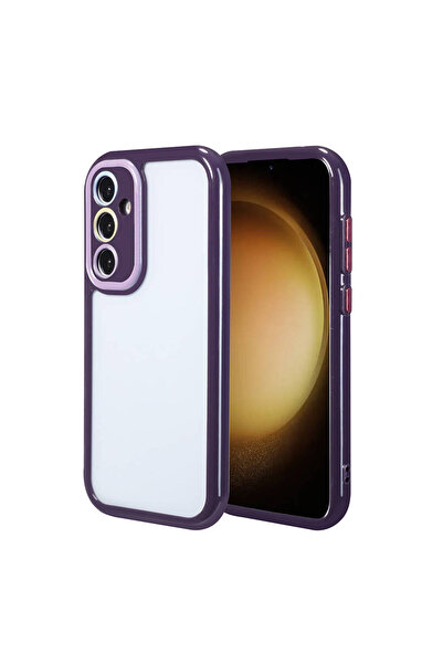 StilStoreTr حافظة لهاتف Galaxy S23 FE مع حماية للكاميرا وتصميم ملون للحواف وا...