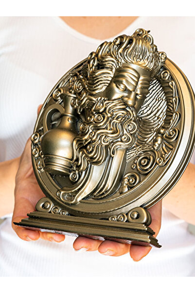 ZupZup Aquarius Zodiac Sign | Premium Horoscope Statuette | Bronze Effect Finish