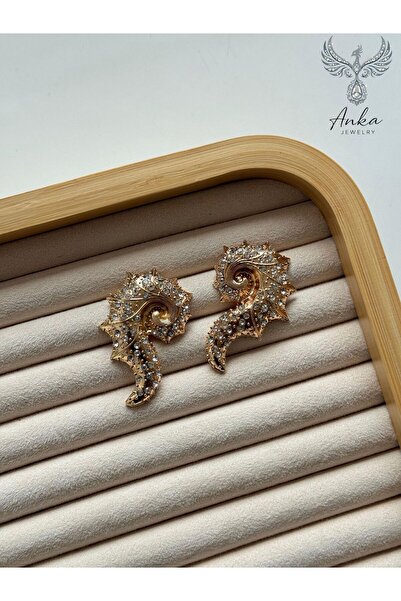 Anka Jewelry ALTIN KAPLAMA ÇELİK KÜPE