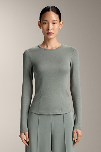 Oysho Long sleeve rib T-shirt with cotton and modal