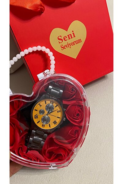 T-GOER 14 Şubat’a Özel Sevgililer Günü Kalpli Güllü Kutulu Hediye Seti