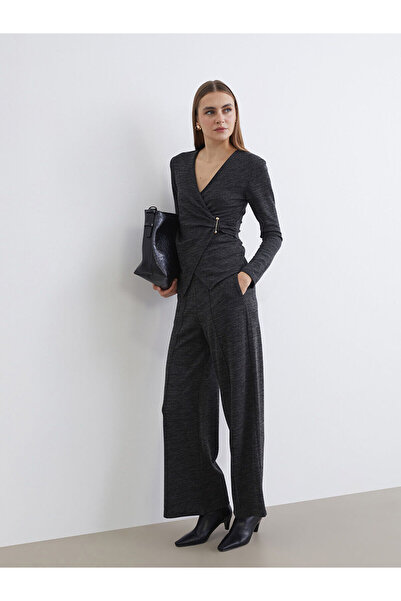 LC Waikiki Γυναικείο παντελόνι με ελαστική μέση και φαρδύ πόδι, νέα σεζόν