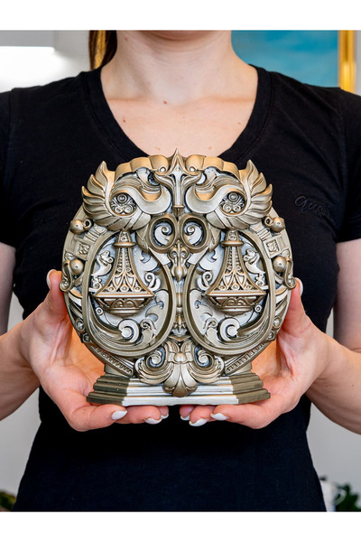 ZupZup Libra Zodiac Sign | Premium Horoscope Statuette | Bronze Effect Finish