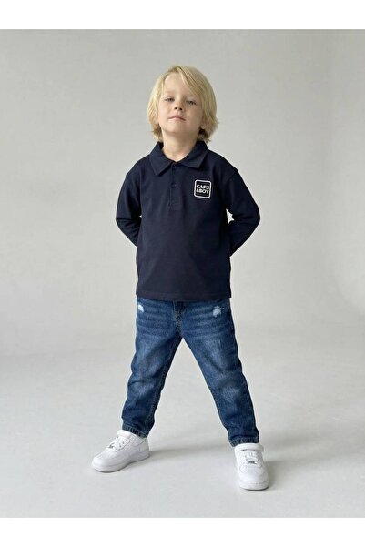 Alvadonna Polo Neck T-Shirt Jean Denim Set