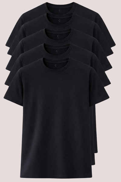 Montland Tricou pentru bărbați bumbac 100% , Textura moale, guler rotund Pach...