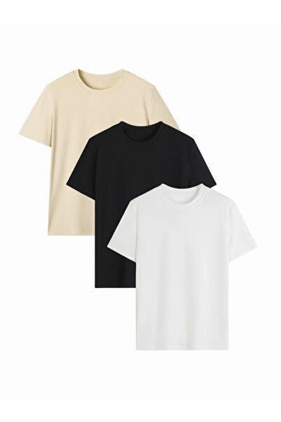 DAXİS Sportwear Company PACHET DE 3 TRICOANE CU GULER ROTUND, CU TĂIERE COMODĂ