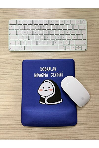 rakkun shop Dobarlan Bıragma Gendini Printed Mouse Pad with Wrist Support (Sq...