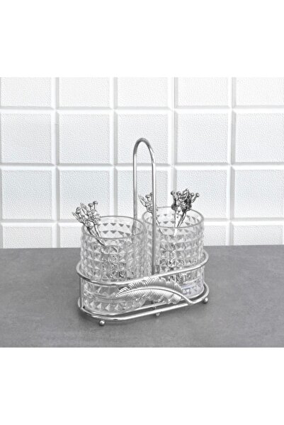 USTAOGLUHOME 2Lİ KRİSTAL KAŞIKLIK ( KAŞIKLAR DAHİL DEĞİLDİR )