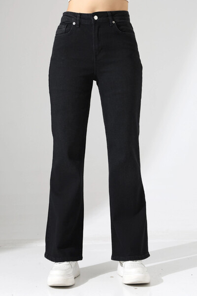 Cool & Sexy High Waist Spanish Leg Black Jean Trousers