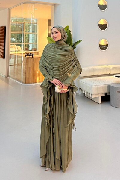 Şulemoda Giyim Nida Evening Dress Khaki
