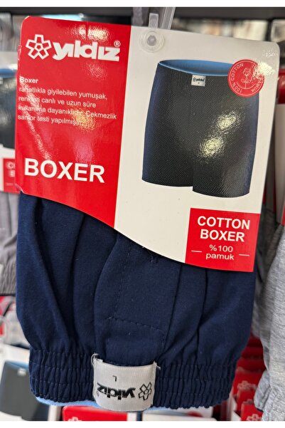 Yıldız İç Giyim 3 Lü Paket %100 Pamuk 1.Kalite Erkek Havlu Bel Boxer