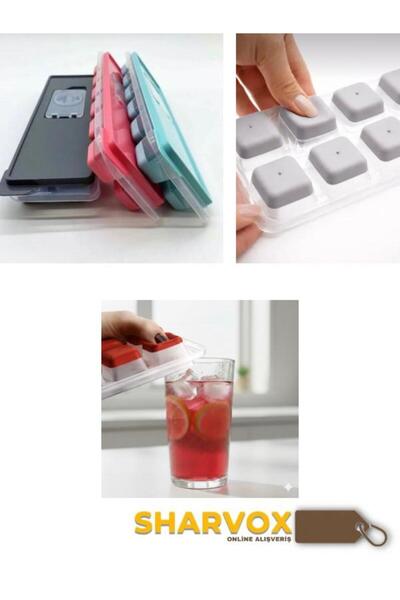 Sharvox Bas Parmak Silicone Ice Mold 12 Compartments – Practical Ice Making