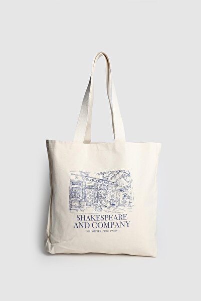 Store حقيبة قماش منقوشة نسائية