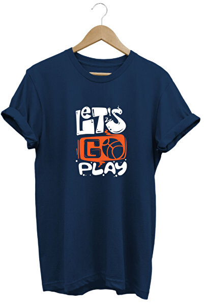 onsrawear Lets Go Play Basketball Printed Unisex Basic 100% Cotton T-Shirt
