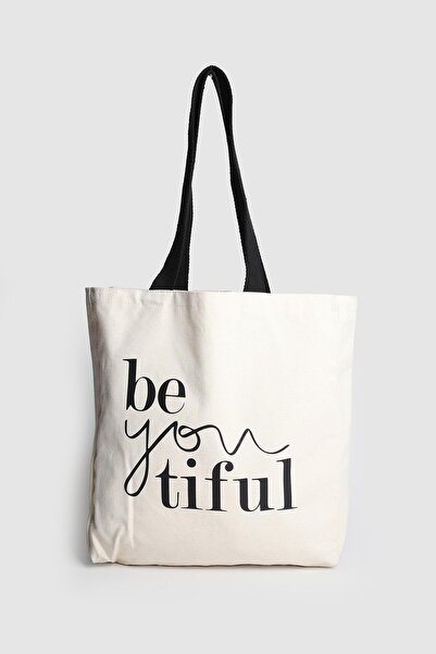 Store حقيبة قماش منقوشة نسائية