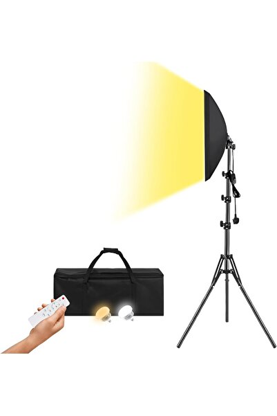 PABFAB Softbox Photography Lighting Kit, 16" x 16" Professional Studio Lights