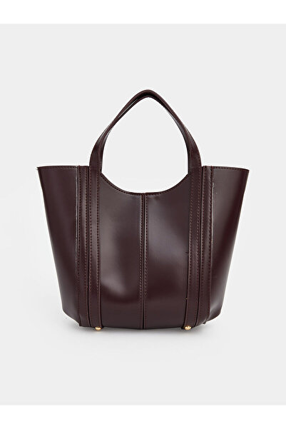 LC Waikiki Claret Red Leather Look Women's Shoulder Bag