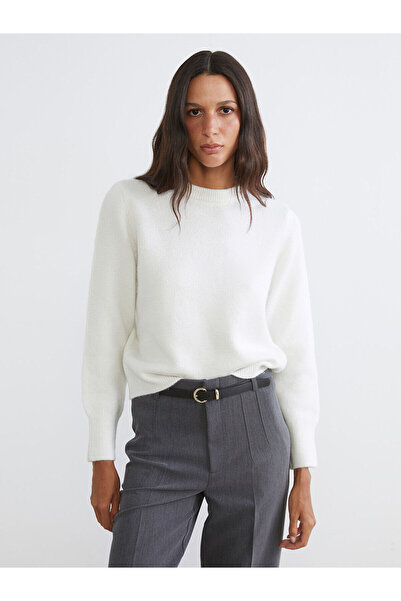 LC Waikiki Γυναικείο πλεκτό πουλόβερ με λαιμόκοψη Özmarka New Season