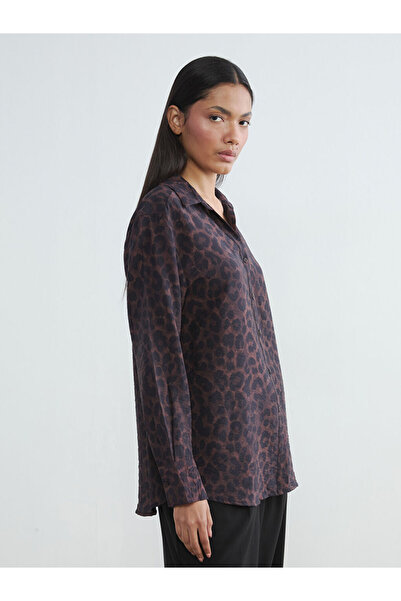 LC Waikiki Sparkling Choices Leopard Embroidered Women's Shirt from Shining S...