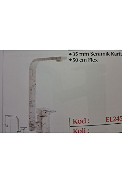 GMS Beyaz desenli Lavabo bataryası