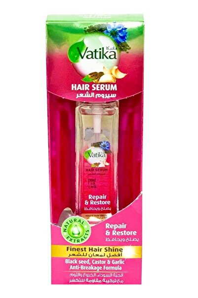 Vatika سيروم للشعر لإصلاح وترميم الشعر - بذور الحبة السوداء، الخروع، الثوم / ...