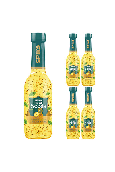 SPIKO Basil Seeds Ananas Aromalı Fesleğen Tohumlu İçecek 4 Adet